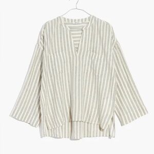 Madewell Linen Lakeline Popover Shirt - XXS